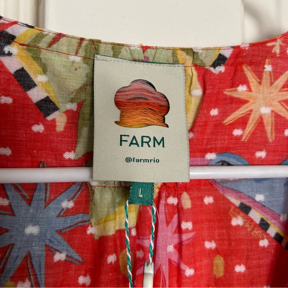Farm Rio Magic Forest Mini Dress, L - Picture 6 of 10